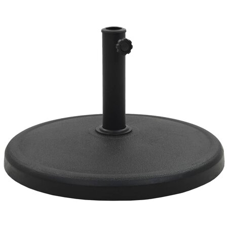 vidaXL Socle rond de parasol Polyrésine 19 kg Noir