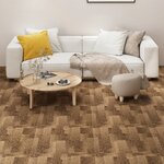 vidaXL Carreaux de tapis de sol 20 Pièces 5 m² Marron