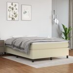 vidaXL Cadre de lit Crème 140x190 cm Similicuir