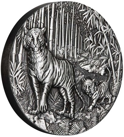 Pièce de monnaie en Argent 1 Dollar g 62.2 (2 oz) Millésime 2022 Lunar Series III TIGER