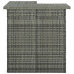 vidaXL Meuble de bar de jardin 4 Pièces avec coussins Résine tressée Gris