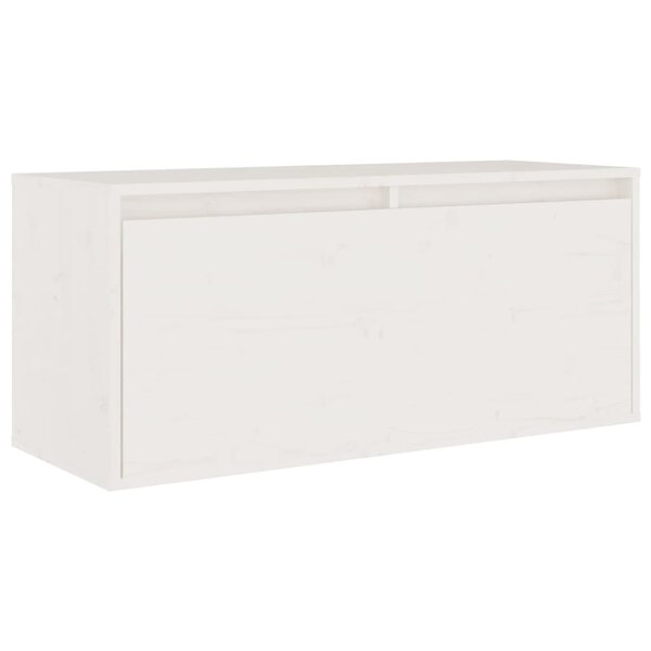 vidaXL Armoire murale Blanc 80x30x35 cm Bois de pin massif