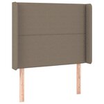 vidaXL Sommier à lattes de lit avec matelas Taupe 90x190 cm Tissu