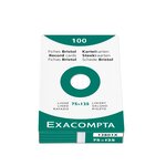 Étui De 100 Fiches - Bristol Ligné Non Perforé 75x125mm - Blanc - X 10 - Exacompta