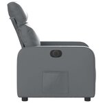 vidaXL Fauteuil inclinable électrique Gris Similicuir