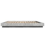 vidaXL Cadre de lit gris béton 200x200 cm bois d'ingénierie