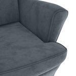 vidaXL Fauteuil gris foncé velours