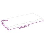 vidaXL Dessus de table marron clair 80x40x2 cm bois chêne traité