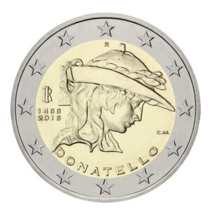 2 euros commémorative Italie 2016 - Donatello.