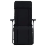 vidaXL Chaises pliables de jardin avec coussins lot de 2 Noir