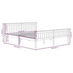 vidaXL Cadre de lit Blanc Bois de pin massif 200x200 cm