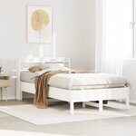 vidaXL Cadre de lit sans matelas blanc 100x200 cm bois de pin massif