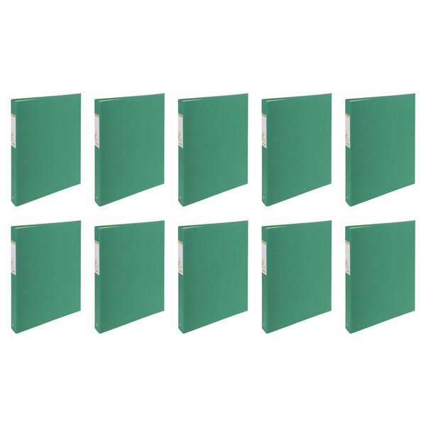 Classeur rembordé papier 4 anneaux 30mm Forever - A4 vert foncé x 10 EXACOMPTA