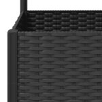 vidaXL Jardinière avec treillis Noir 120x120x136 cm PP