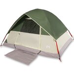 vidaXL Tente de camping à dôme 3 personne vert imperméable