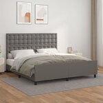 vidaXL Cadre de lit avec tête de lit Gris 180x200 cm Similicuir
