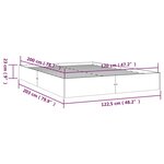 vidaXL Cadre de lit blanc bois massif 120x200 cm