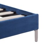 vidaXL Cadre de lit avec LED Bleu Tissu 160x200 cm