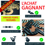 Numéro 1-Numéro adhésif pour boîtes aux lettres - Vinyle épais texturé, hauteur 50 mm - Inox Brossé