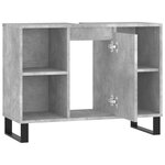 vidaXL Armoire salle de bain gris béton 80x33x60cm bois d'ingénierie