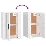 vidaXL Meubles TV muraux 2 Pièces Blanc brillant 40x34 5x60 cm
