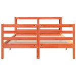 vidaXL Cadre de lit sans matelas cire marron 120x200cm bois pin massif