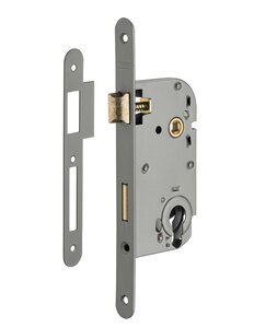 THIRARD - Boitier de serrure encastrable à cylindre pour porte d'entrée axe 50mm bouts ronds zingué - THIRARD