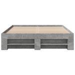 vidaXL Cadre de lit gris béton 120x190 cm bois d'ingénierie