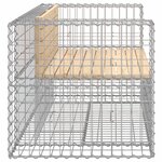 vidaXL Banc de jardin design gabion 143x71x65 5 cm bois massif de pin