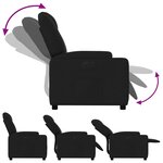 vidaXL Fauteuil inclinable électrique Noir Tissu