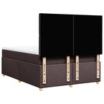 vidaXL Sommier à lattes de lit avec matelas Marron foncé 140x190 cm