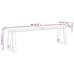 vidaXL Banc avec bord vivant 160 cm bois d'acacia massif