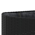 vidaXL Salon de jardin 5 Pièces avec coussins noir résine tressée