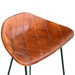 vidaXL Ensemble de bar 5 Pièces Bois de récupération et cuir véritable