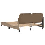 vidaXL Cadre de lit avec tête de lit Cappuccino 120x200 cm Similicuir