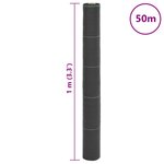 vidaXL Membrane anti-mauvaises herbes noir 1x50 m PP