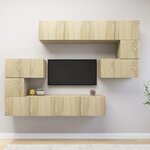 vidaXL Ensemble de meubles TV 8 Pièces Chêne sonoma Bois d'ingénierie