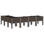 vidaXL Jardinière avec pieds marron 160x120x42 cm PP