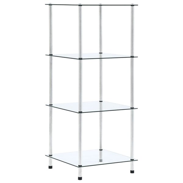 vidaXL Étagère 4 niveaux Transparent 40x40x100 cm Verre trempé