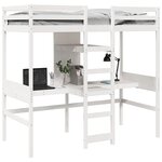 vidaXL Cadre de lit superposé sans matelas blanc 80x200 cm pin massif