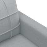 vidaXL Ensemble de canapés 3 Pièces avec coussins Gris clair Tissu