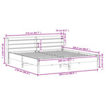 vidaXL Cadre de lit sans matelas 200x200 cm bois massif de pin