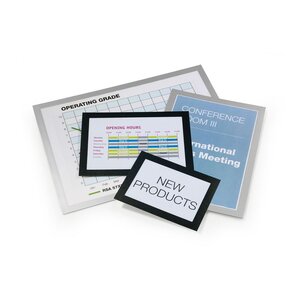 Duraframe Pochette murale Cadre d'affichage adhésif A3 - Cadre noir (paquet 2 unités)