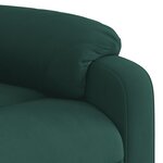 vidaXL Fauteuil de massage inclinable vert foncé velours