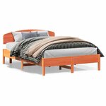 vidaXL Cadre de lit sans matelas cire marron 150x200cm bois pin massif