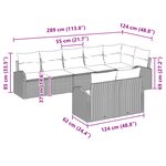 vidaXL Ensemble de canapé de jardin 8 pièces avec coussins en poly rotin beige