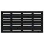 vidaXL Tête de lit murale Noir 146x3x63 cm Bois massif de pin