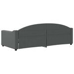 vidaXL Lit de jour gris foncé 90x200 cm tissu