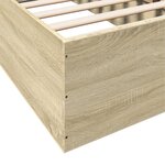 vidaXL Cadre de lit sans matelas chêne sonoma 75x190 cm