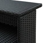 vidaXL Table de bar de jardin Noir 120x55x110 cm Résine tressée